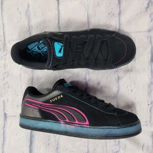 Puma YOUTH 5.5 WOMENS 7 Suede Miosis Lights Jr Lace Up Black Sneakers 39846802
